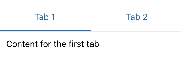 Ficus Tabs component displayed as example